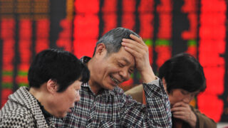 中国株暴落